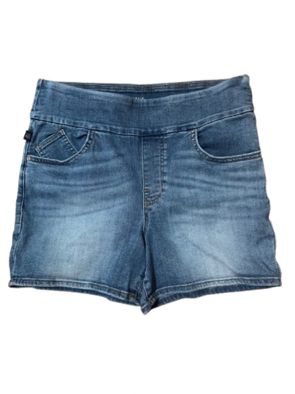 Rock & Republic Denim RX Slimming Cure Fever Pull On Blue Denim Shorts Size 12